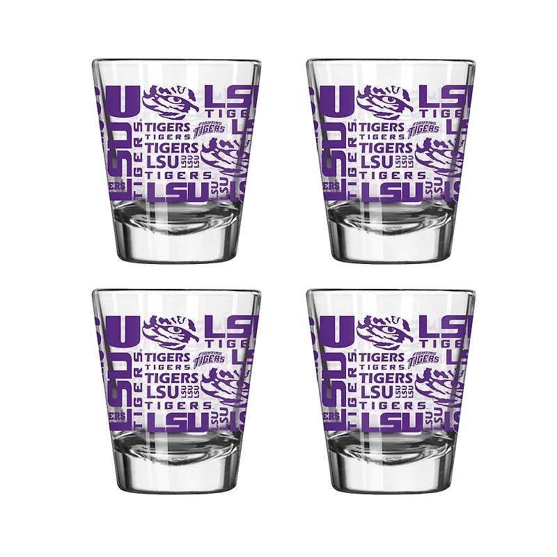 LSU Tigers 4-Pack 2oz. Shot Glass Set
