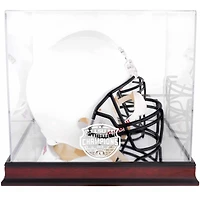 LSU Tigers College Football Playoff 2019 National Champions Logo Mahogany Helmet Display Case