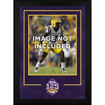 Cadre photo vertical de luxe LSU Tigers 16" x 20" avec logo des 125 ans de football