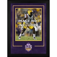 Cadre photo vertical de luxe LSU Tigers 16" x 20" avec logo des 125 ans de football