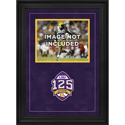 Cadre photo horizontal encadré de luxe Tigers de LSU de 20 cm x 10 po avec logo 125 ans de football