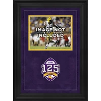 Cadre photo horizontal de luxe LSU Tigers 8" x 10" avec logo des 125 ans de football