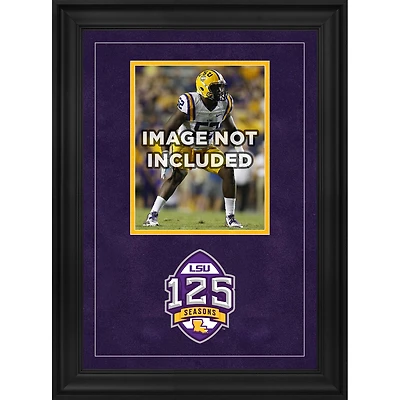 Cadre photo vertical LSU Tigers Deluxe encadré de 20,2 cm x 10,2 cm avec logo 125 ans de football