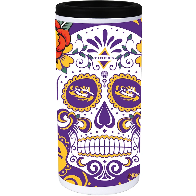 LSU Tigres Dia Acier Inoxydable 12oz. Refroidisseur de canette mince