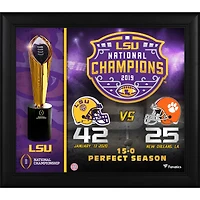 LSU Tigers Encadré 15" x 17" Collage des champions nationaux des éliminatoires de football universitaire 2019