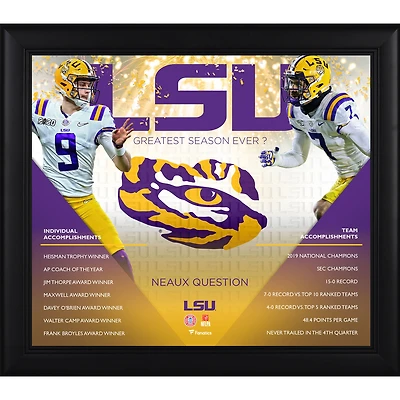 Collage encadré 15" x 17" de la plus grande saison de tous les temps des LSU Tigers