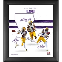 Collage encadré 15" x 17" des fondations de la franchise offensive des LSU Tigers