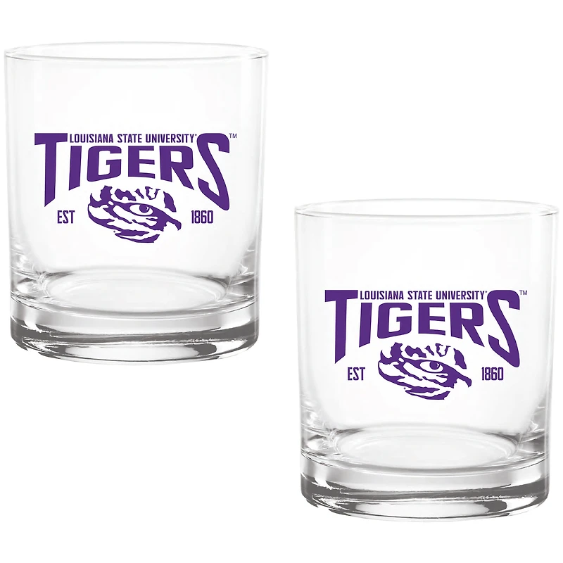 LSU Tigers Two-Pack 14oz. Established Rocks Glass Set