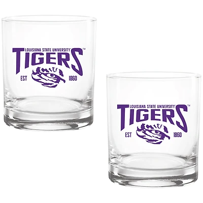 LSU Tigers Two-Pack 14oz. Established Rocks Glass Set