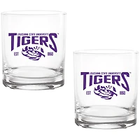LSU Tigers Two-Pack 14oz. Established Rocks Glass Set