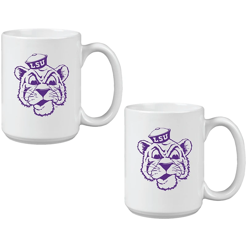LSU Tigers Two Pack 15oz. Vault Sketch Ceramic Mug Set