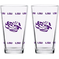 LSU Tigers Two-Pack Knockout 16oz. Pint Glass Set