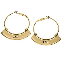 Boucles d'oreilles créoles dorées LSU Tigers Weller