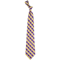 Cravate tissée à carreaux des LSU Tigers - Violet/Or