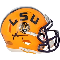 Casque Riddell Speed ​​Mini autographié par Malik Nabers des LSU Tigers