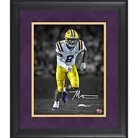 Photographie encadrée de 11"x 14" de Malik Nabers, LSU Tigers, signature fac-similé