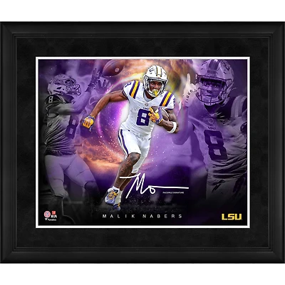Collage encadré des stars du jeu 16" x 20" de Malik Nabers, LSU Tigers