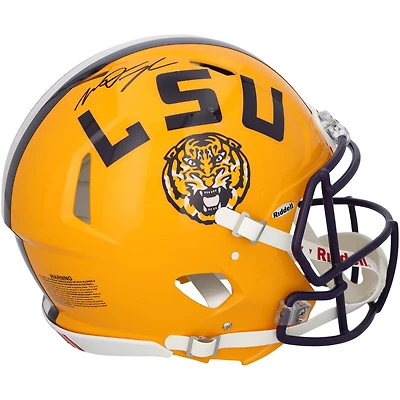 Casque Riddell Speed ​​authentique autographié par Mason Taylor des LSU Tigers