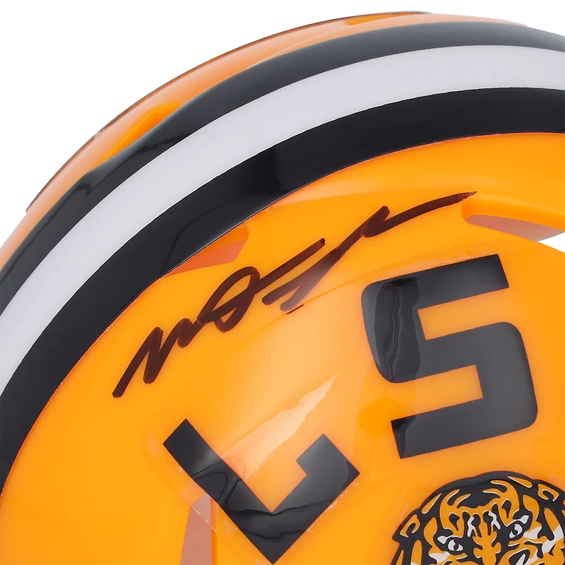 Casque Riddell Speed Mini autographié par Mason Taylor des LSU Tigers