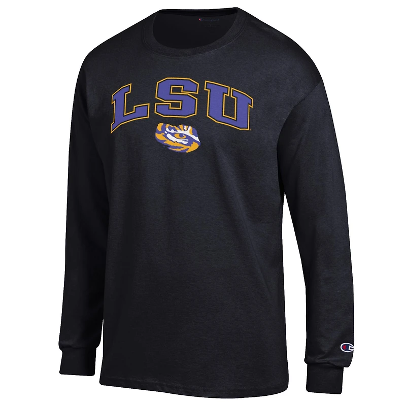 Men's Champion LSU Tigers Arch Over Logo Long Sleeve T-Shirt