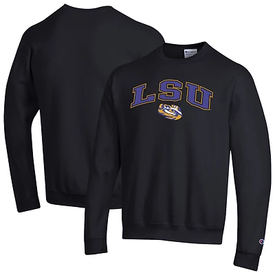 Sweat-shirt à enfiler avec logo Arch Over Champion Heather Grey pour homme des LSU Tigers
