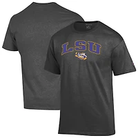 T-shirt anthracite Champion LSU Tigers Arch Over Logo pour homme