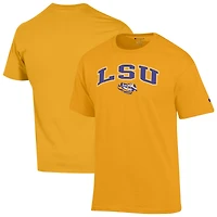 Men's Champion  Gold LSU Tigers Arch Over Logo T-Shirt