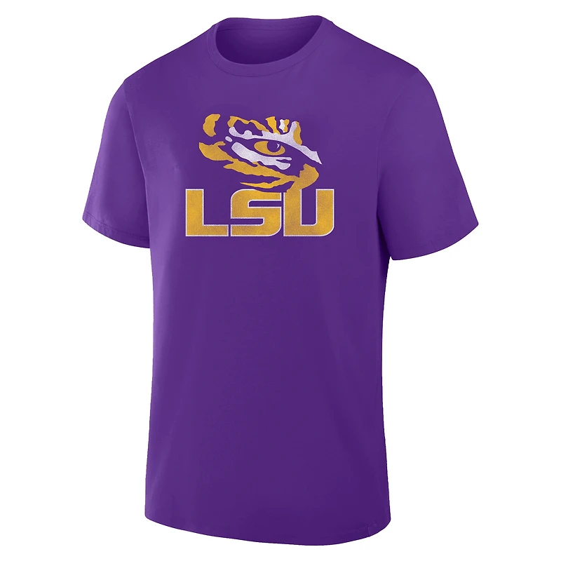 Men's Fanatics  Purple LSU Tigers Big & Tall Distressed Vintage Logo T-Shirt