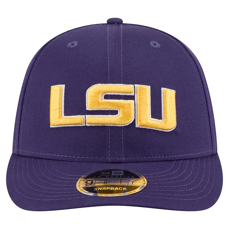 Casquette snapback 9FIFTY basse à profil bas pour homme New Era Purple LSU Tigers