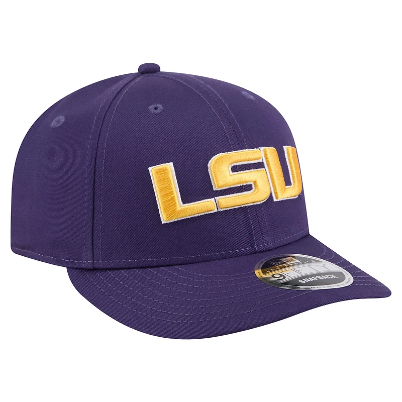 Casquette snapback 9FIFTY basse à profil bas pour homme New Era Purple LSU Tigers