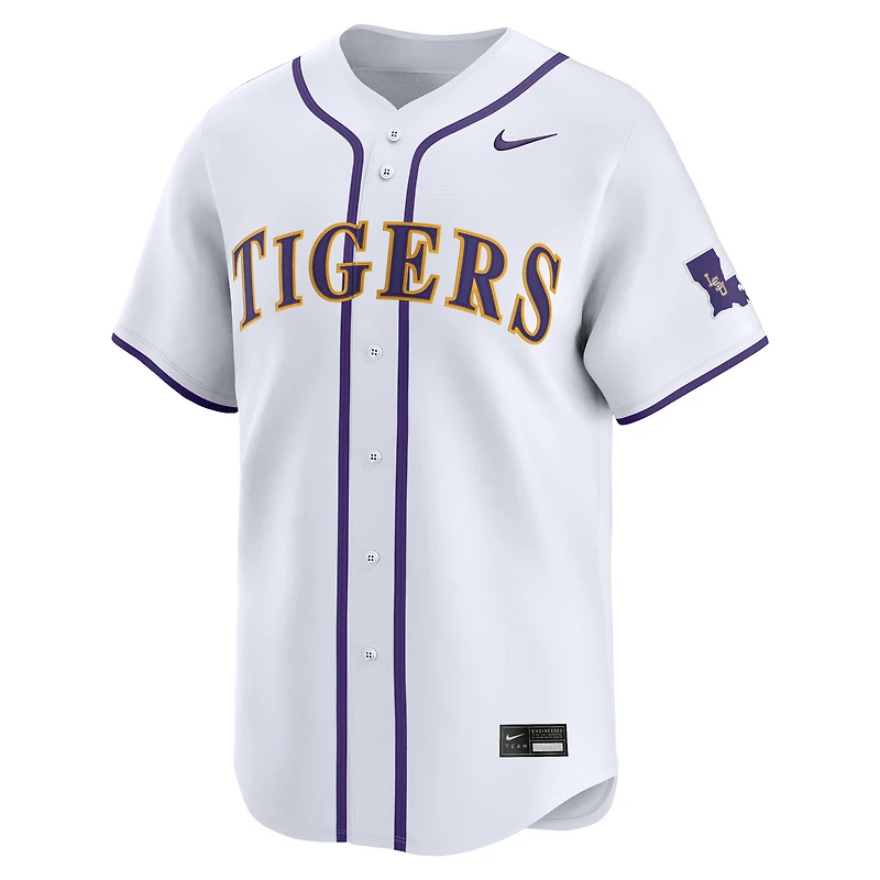 Men's Nike White LSU Tigers Home Wordmark Limited Baseball Jersey