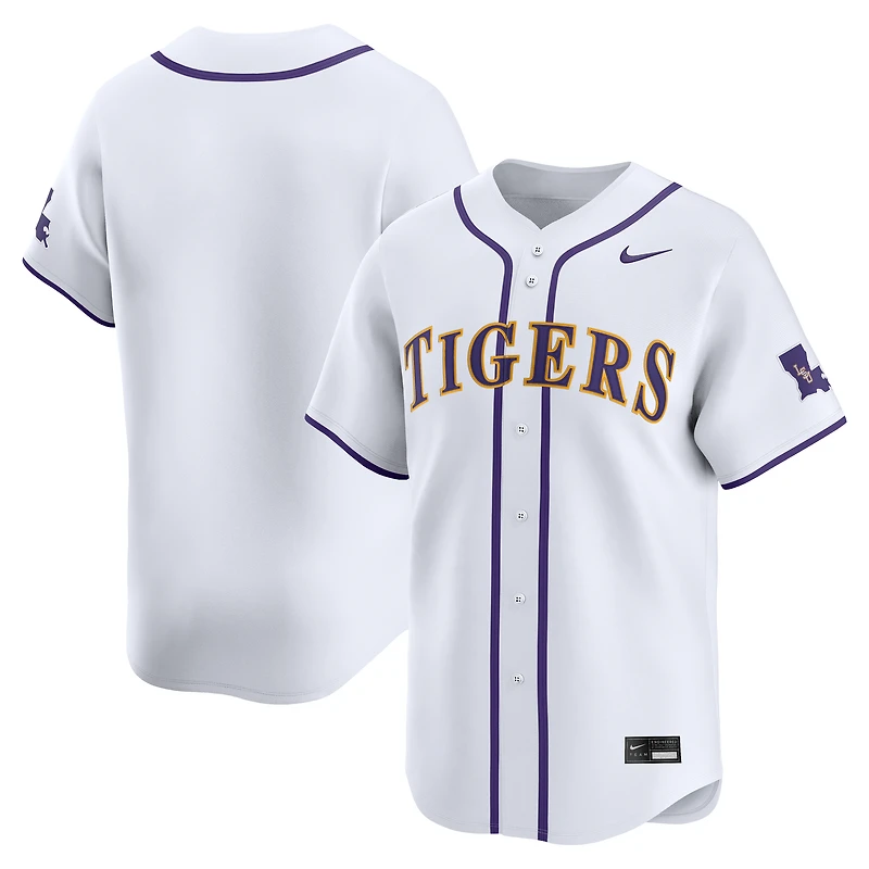 Men's Nike White LSU Tigers Home Wordmark Limited Baseball Jersey