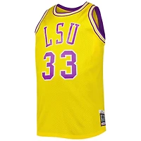 Men's 1990/91 Mitchell & Ness Shaquille O'Neal Gold LSU Tigers Big Tall Swingman Jersey