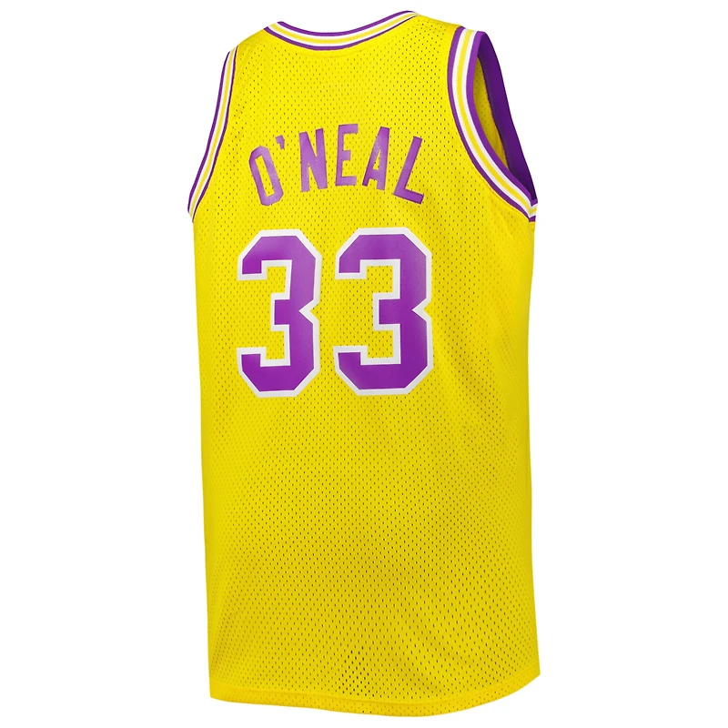Men's 1990/91 Mitchell & Ness Shaquille O'Neal Gold LSU Tigers Big Tall Swingman Jersey
