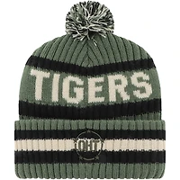 Men's '47 Green LSU Tigers OHT Military Appreciation Bering Cuffed Knit Hat with Pom