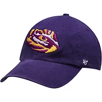 Casquette ajustable '47 Purple LSU Tigers Clean Up pour hommes