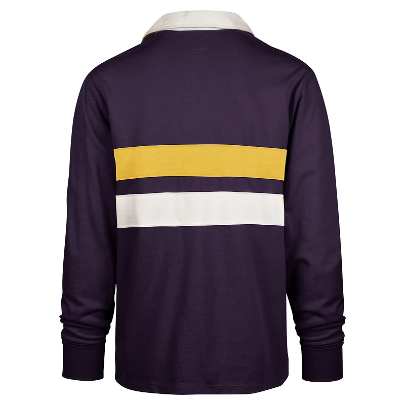 Polo de rugby à manches longues '47 LSU Tigers Clubhouse Knox Thames violet pour hommes