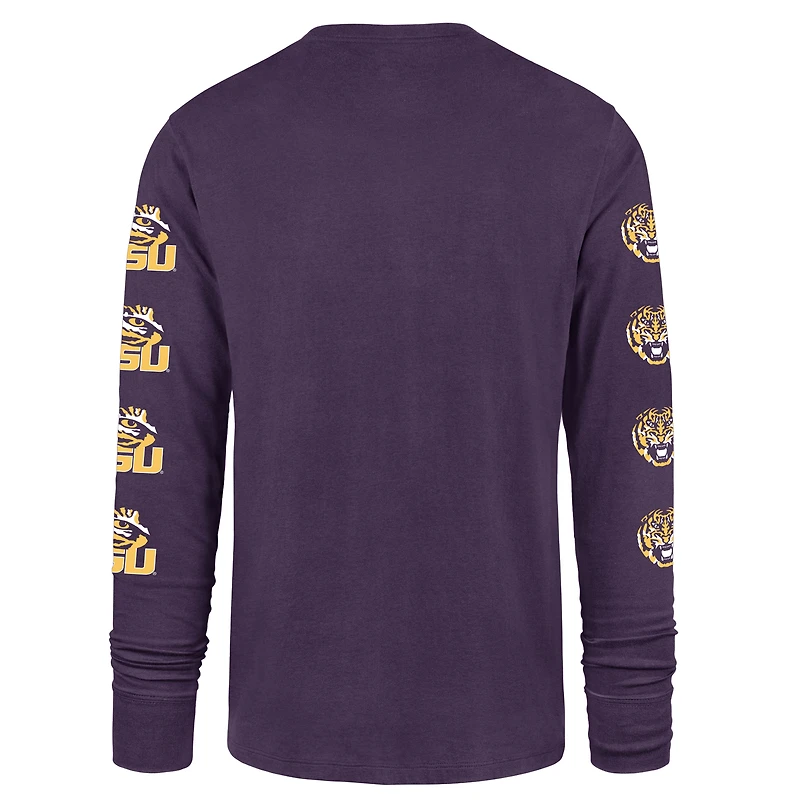 Men's '47  Purple LSU Tigers Go Big Long Sleeve T-Shirt