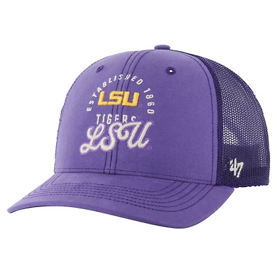 Men's '47 Purple LSU Tigers Pitstop Trucker Adjustable Hat
