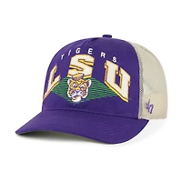 Casquette de camionneur ajustable en maille Pomona Purple LSU Tigers '47 pour homme