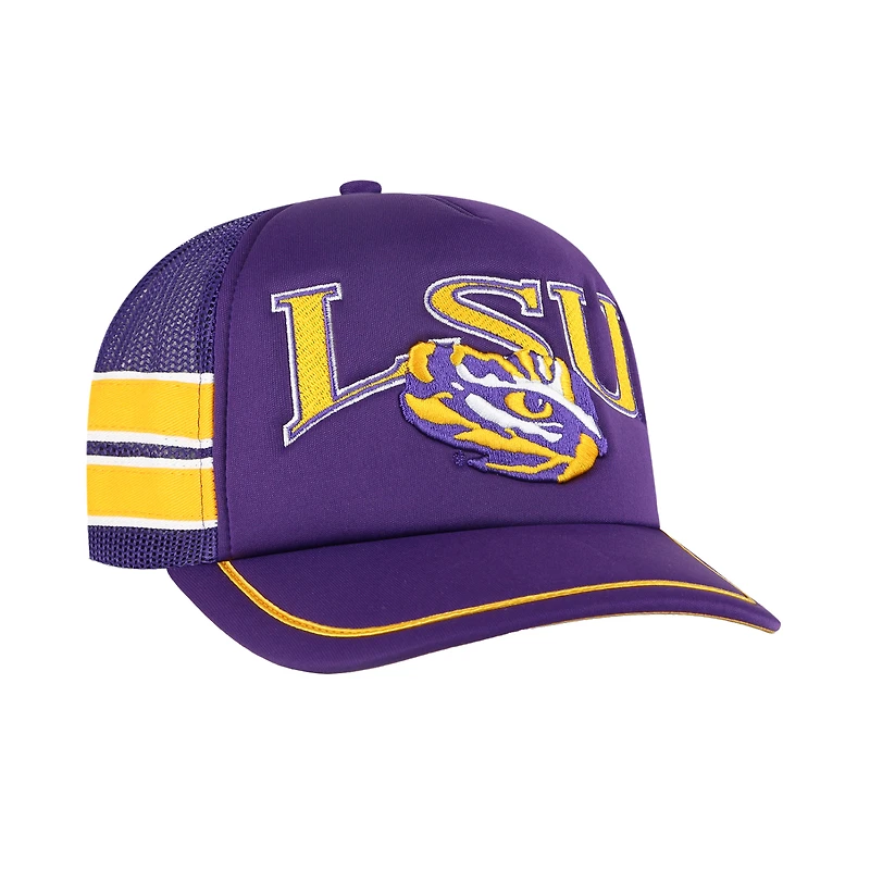Casquette réglable de camionneur à bande latérale '47 violette LSU Tigers pour hommes