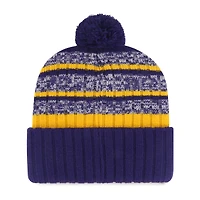 Men's '47  Purple LSU Tigers Tavern Cuffed Knit Hat with Pom