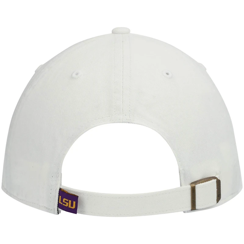 Casquette ajustable LSU Tigers « Clean Up » blanche n° 47 pour homme