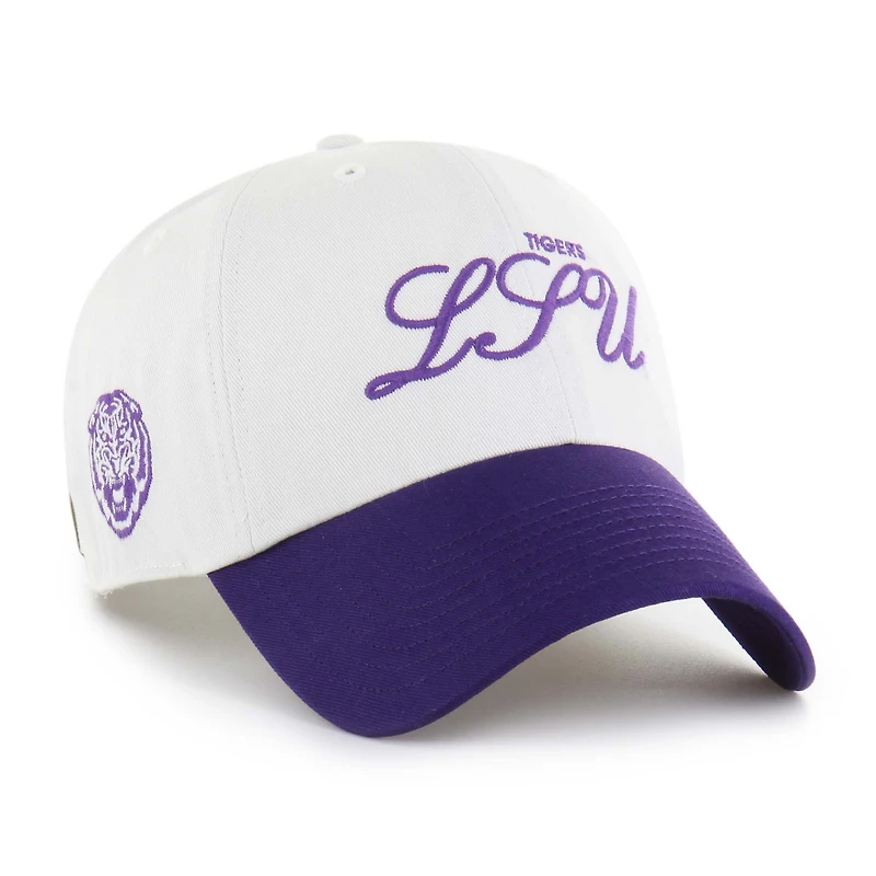 Casquette ajustable « 47 White LSU Tigers Contemporary Basics Foundation Clean Up » pour homme