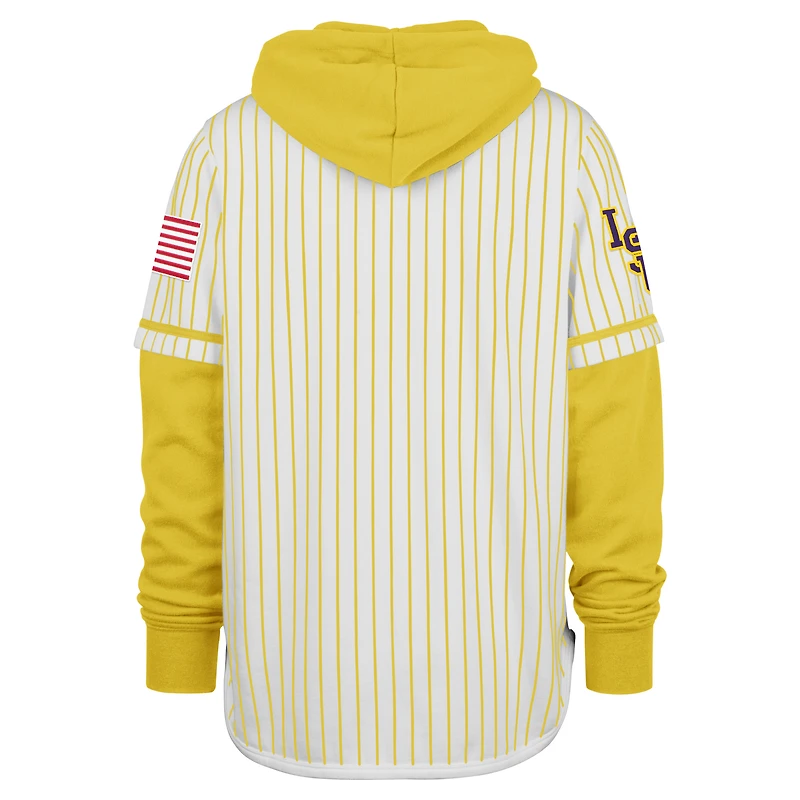 Sweat à capuche blanc LSU Tigers Double Header '47 pour hommes