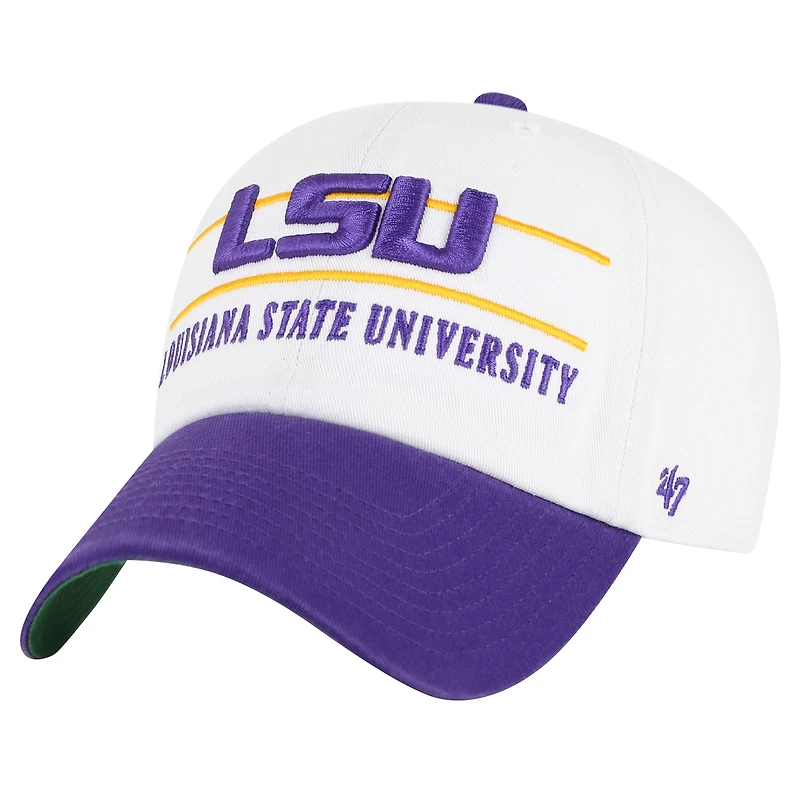 Casquette ajustable LSU Tigers Gridiron Clean Up blanche '47 pour homme