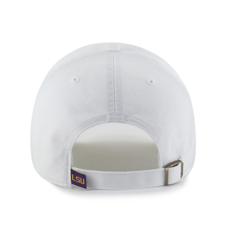 Men's '47 White LSU Tigers Vault Clean Up Adjustable Hat