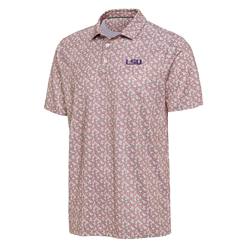Polo Antigua rose pour homme LSU Tigers Desert Dry Dogwood