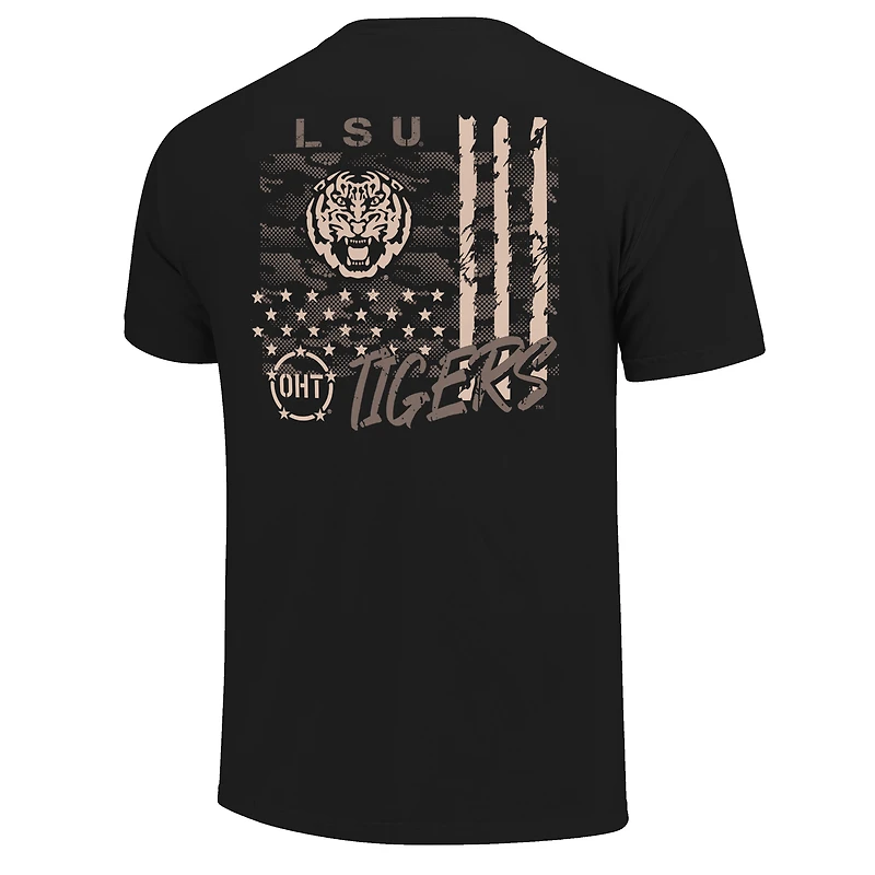 T-shirt camouflage noir LSU Tigers OHT pour homme
