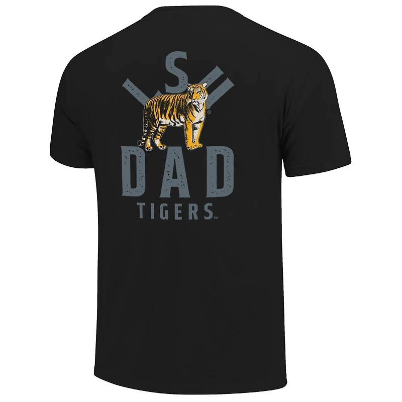 Men's  Black LSU Tigers Father's Day Mascot Overlay T-Shirt